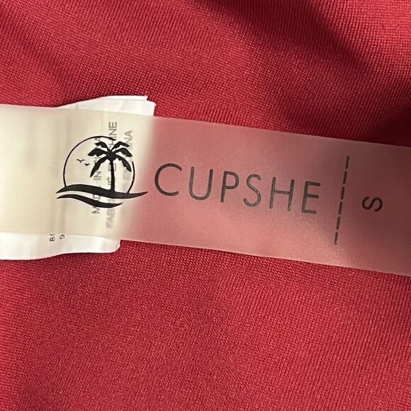 Cupshe Red Lattice Racerback Padded One Piece Swimsuit Women’s Small - Picture 9 of 11